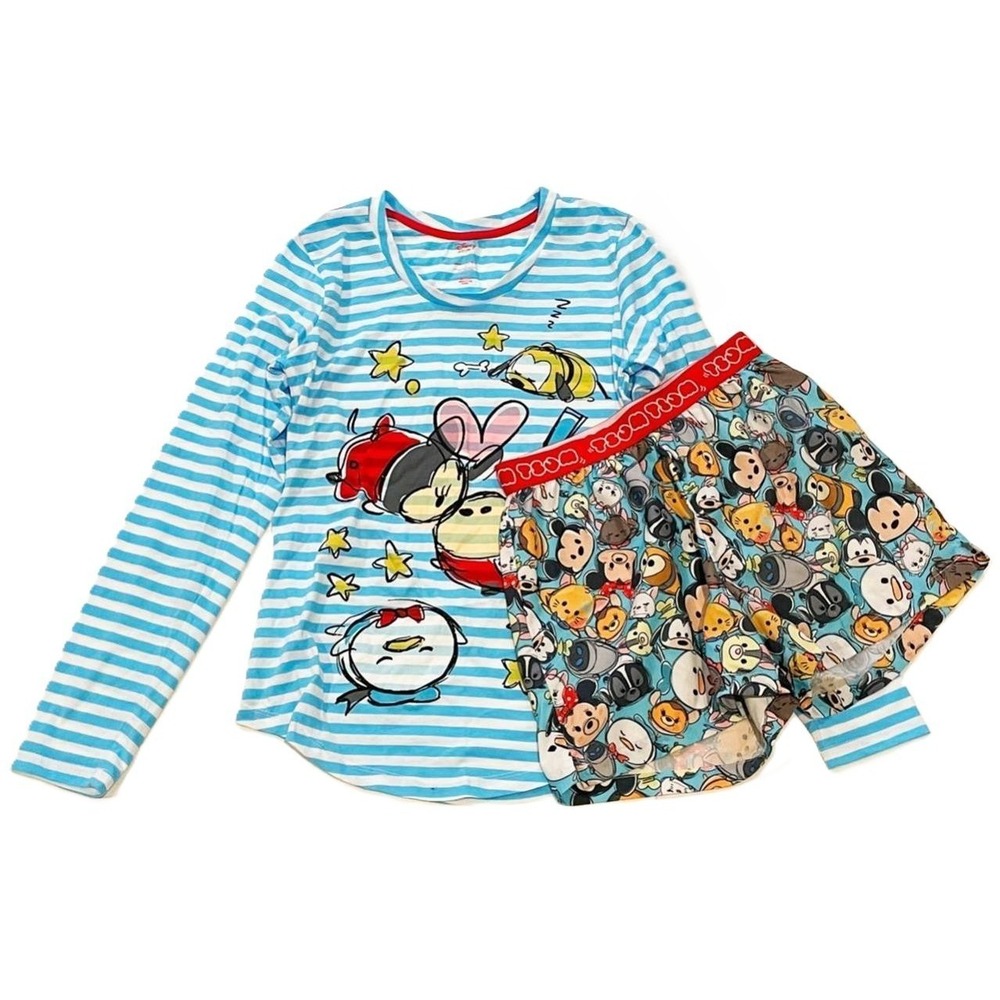 New Disney Store Womens Small Mickey Mouse Tsum Tsum 2 Piece Pajama Set